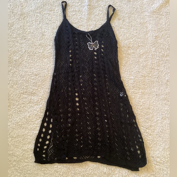 Edimens Other - Black Crochet Swim Coverup Size S